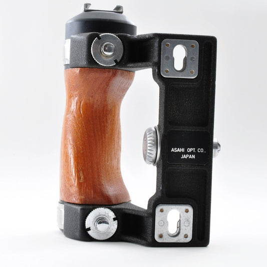 ASAHI PENTAX Wood Hand Grip For 6x7 67 67II Excellent+++++ From JAPAN y0035