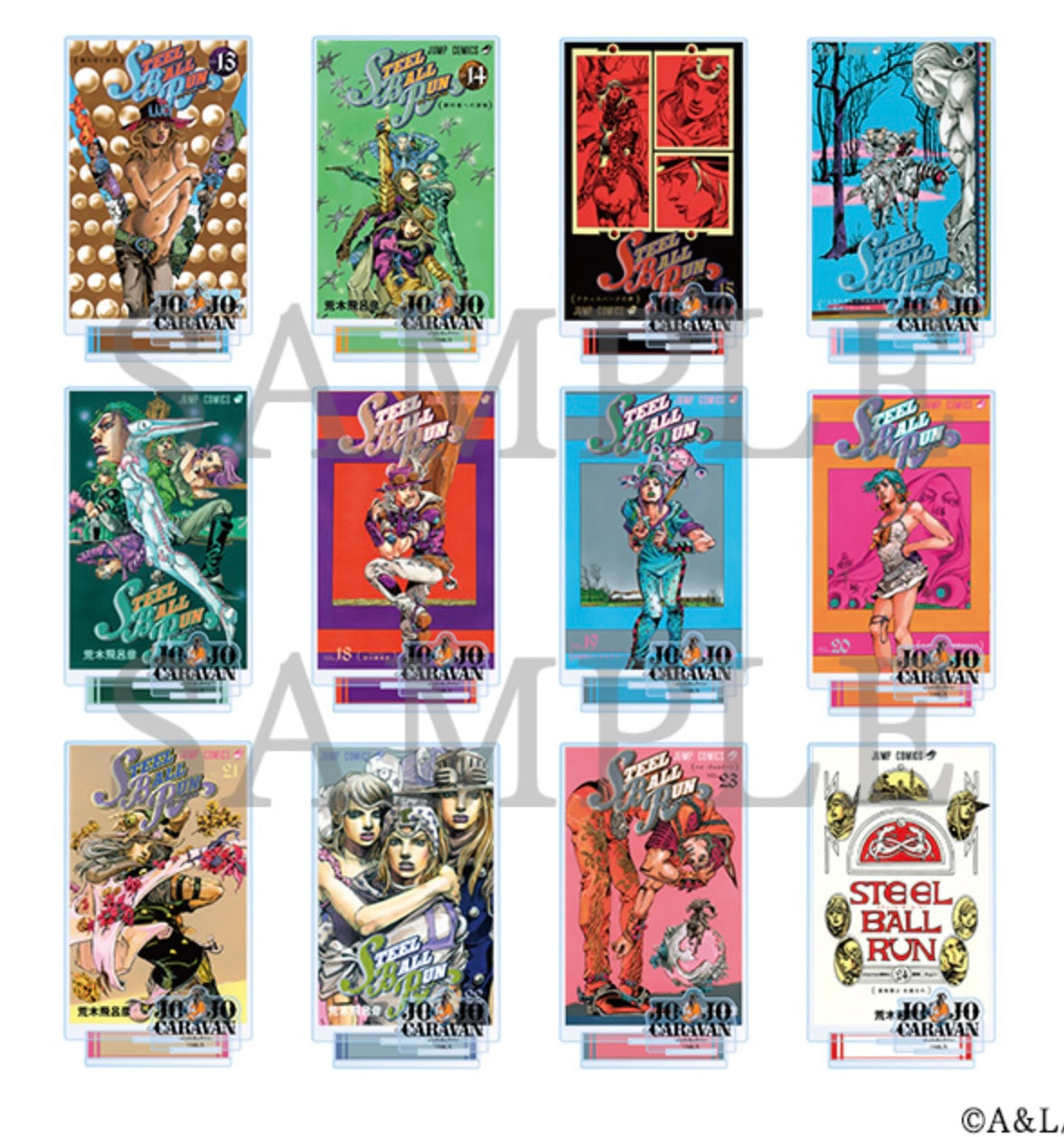 JoJo's Bizarre Adventure: Steel Ball Run – Acrylic Figure Vol.1 & Vol.2 Set | JoJo Caravan Exclusive