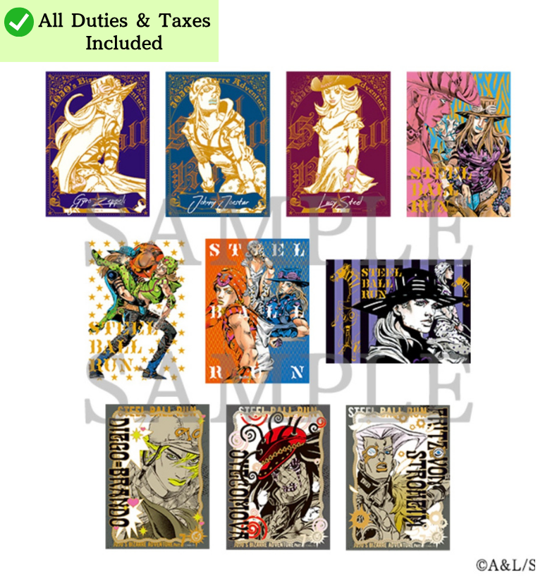 JoJo's Bizarre Adventure: Steel Ball Run – Clear Card Collection A & B Complete Set | JoJo Caravan Exclusive
