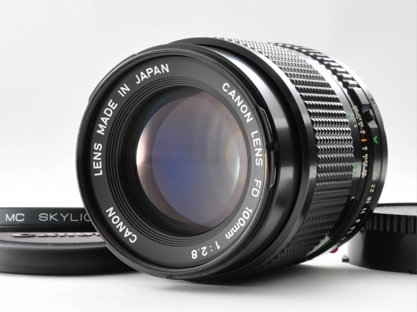 Canon NEW FD 100mm F/2.8 MF NFD Lens w/Filter Near Mint From Japan y0116