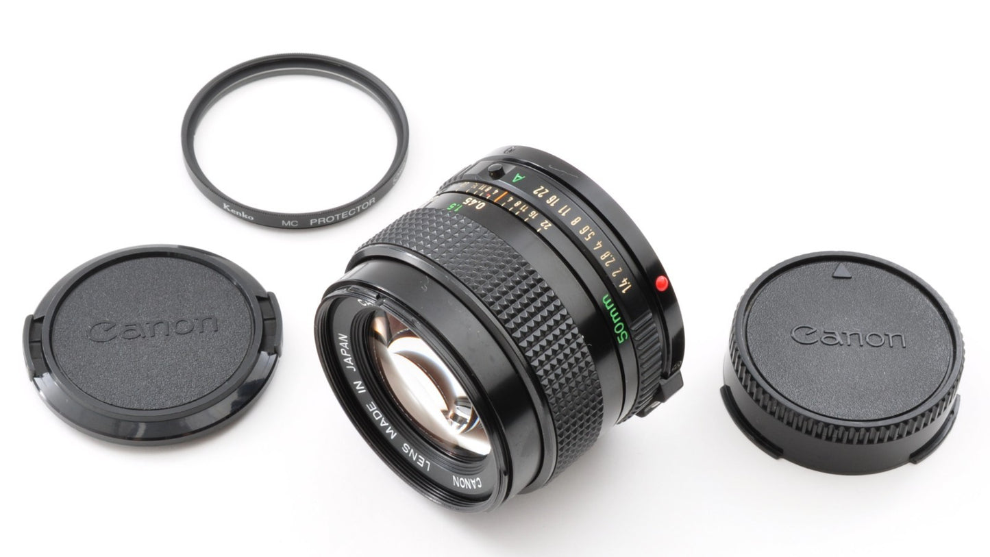 Canon New FD NFD 50mm F/1.4 MF Standard Lens Near Mint w/Filter From Japan 0296