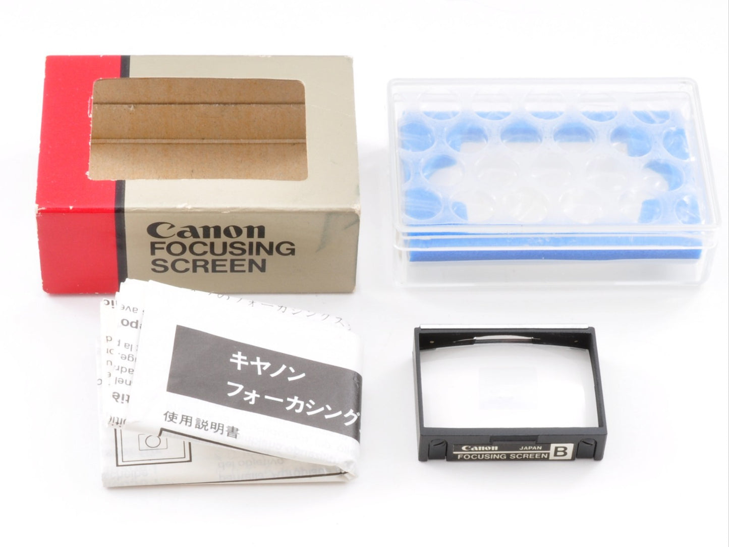 Canon Focusing Screen L Type B for F-1 w/Box,Instructions Near Mint From Japan