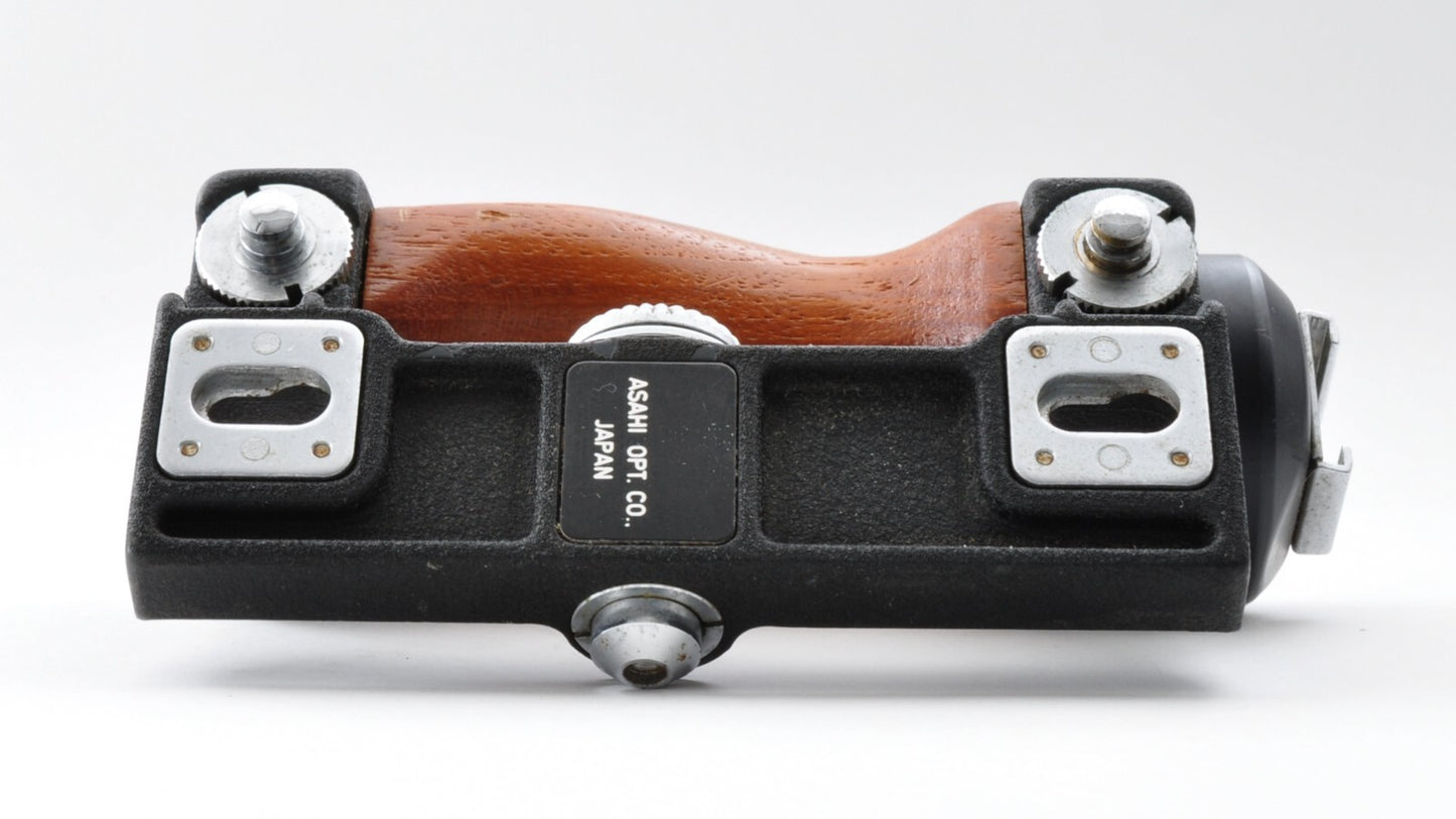 ASAHI PENTAX Wood Hand Grip For 6x7 67 67II Excellent+++++ From JAPAN y0035