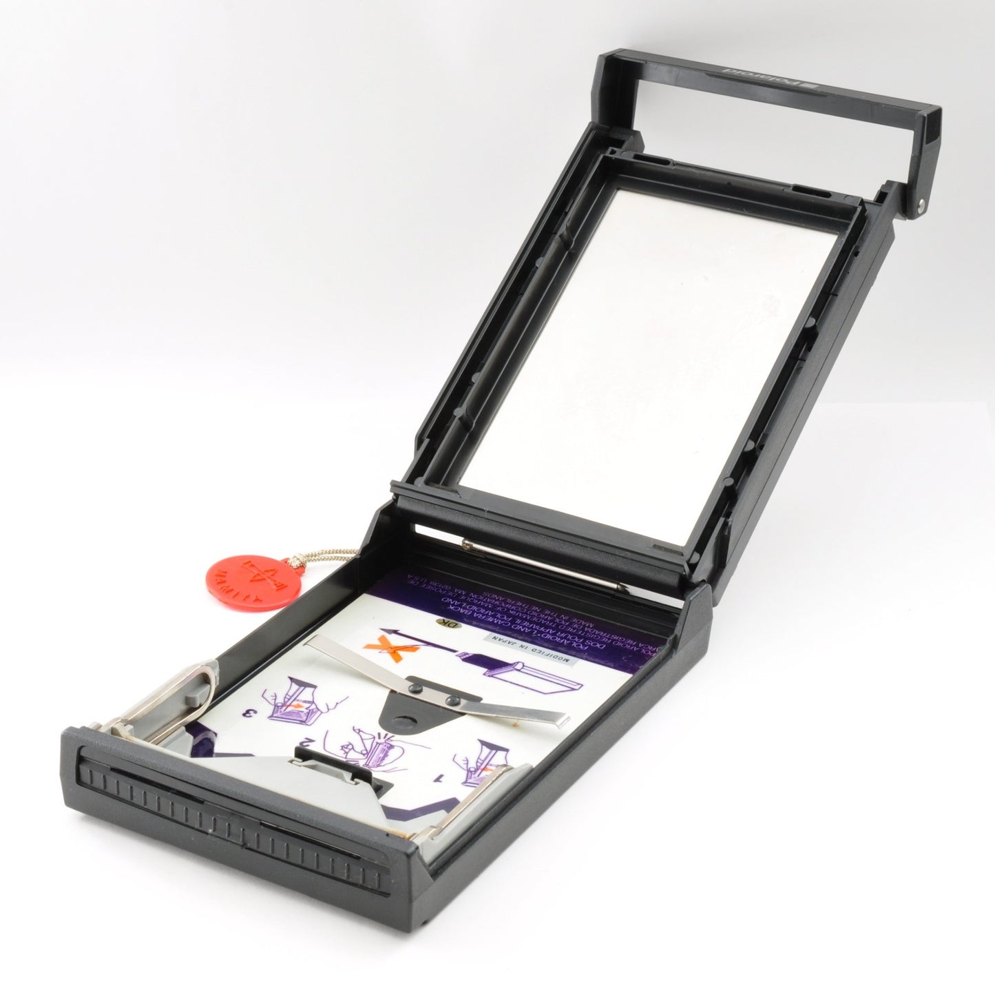 Mamiya Press Universal Polaroid Back Holder Model3 w/Box,Mask,Manual Japan 0274