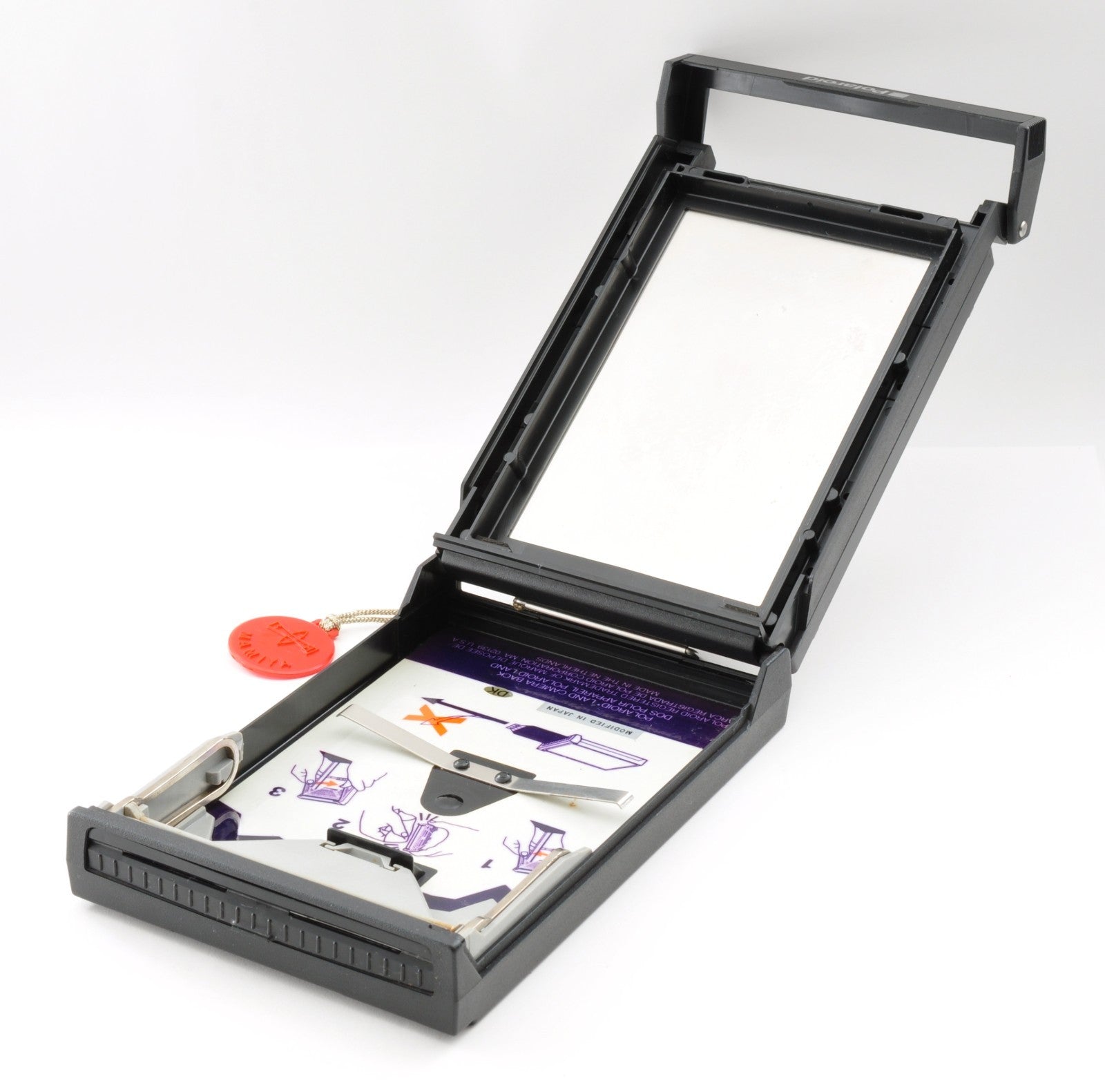 Mamiya Press Universal Polaroid Back Holder Model3 w/Box,Mask,Manual Japan 0274