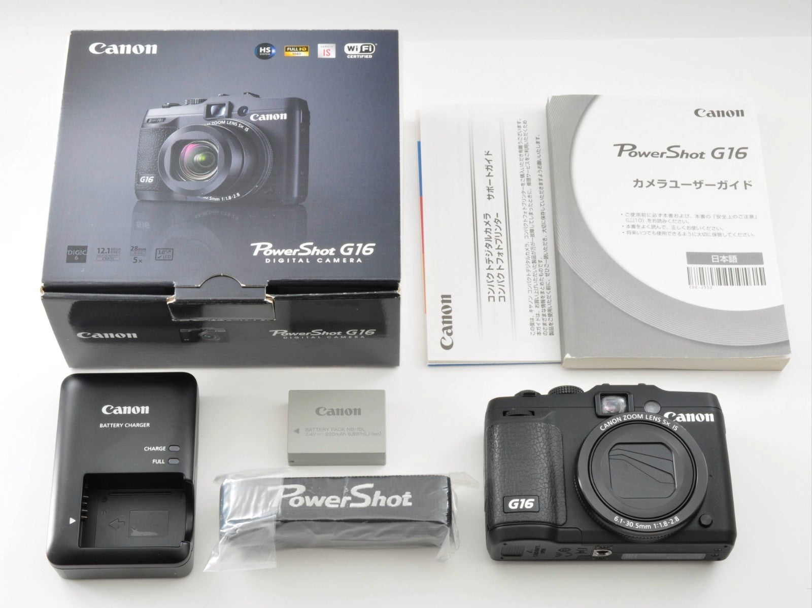 Canon PowerShot G16 12.1MP Compact Digital Camera Near Mint w/Box Japan f0010