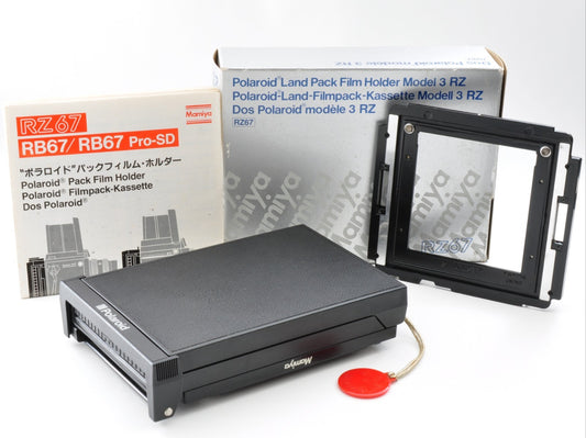 Mamiya Press Universal Polaroid Back Holder Model3 w/Box,Mask,Manual Japan 0274