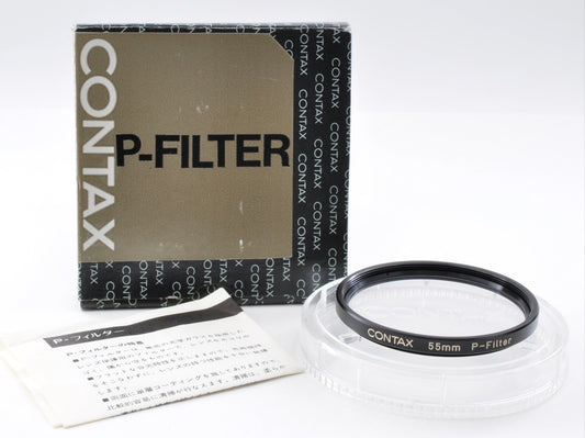 Contax Genuine 55mm Lens P-Filter w/Box,instructions Near Mint From Japan 0285