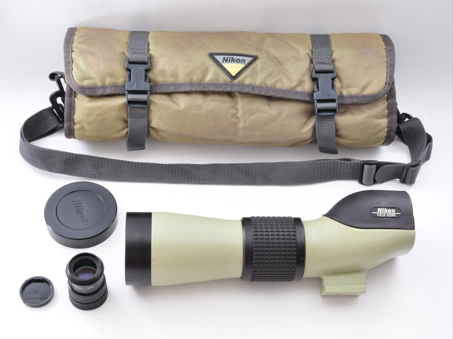 Nikon Fieldscope II D=60 P20x Eyepiece w/Caps,Case Near Mint From Japan y0060