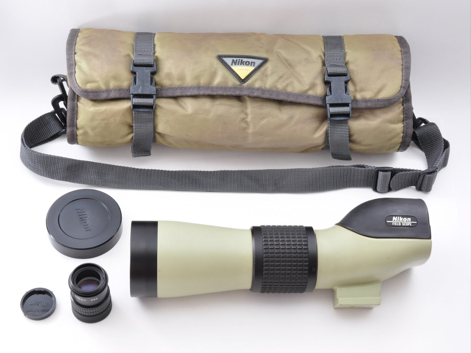 Nikon Fieldscope II D=60 P20x Eyepiece w/Caps,Case Near Mint From Japan y0060