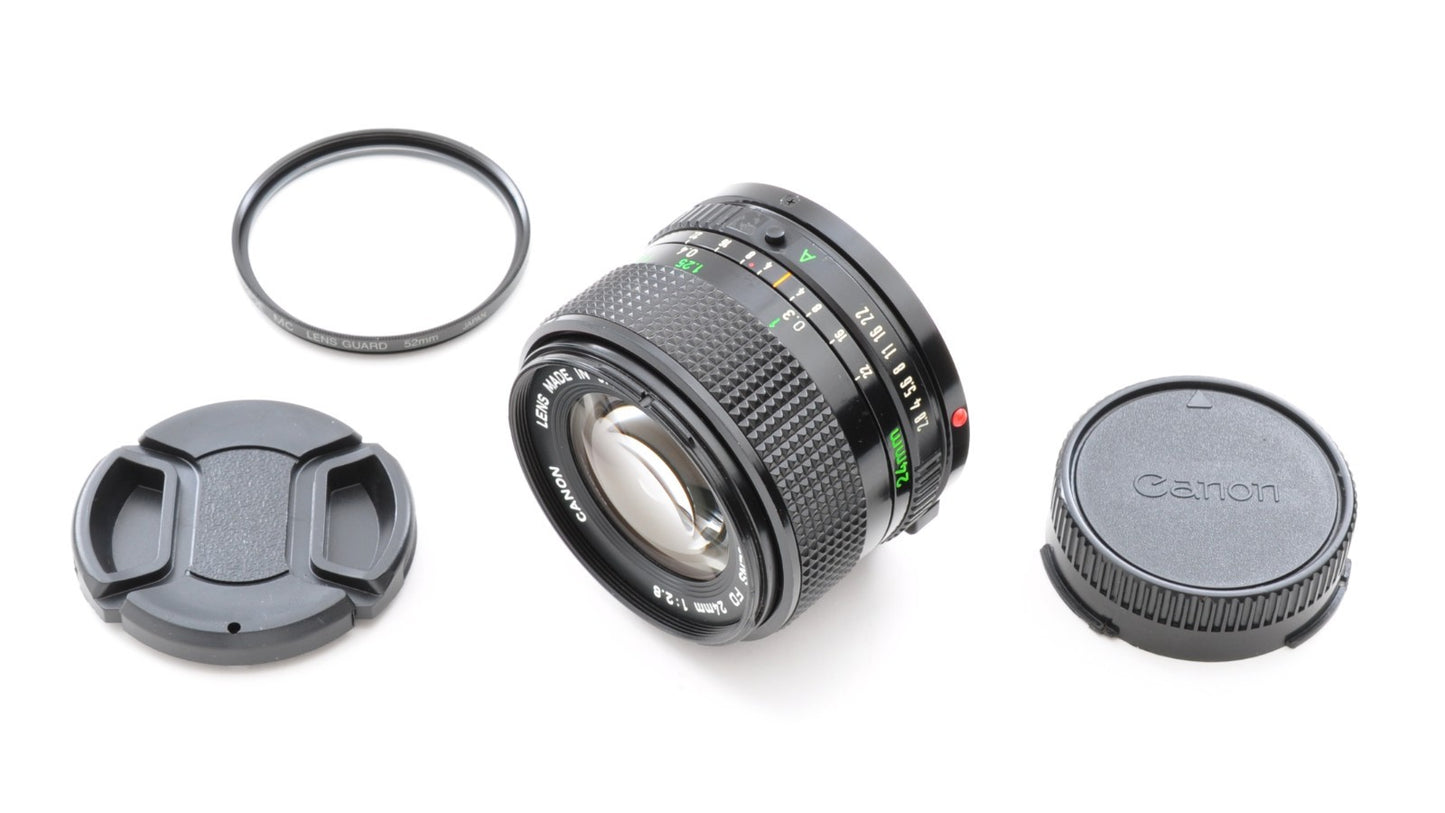Canon NEW FD 24mm F/2.8 NFD Wide Angle MF Lens Near Mint From Japan 0227