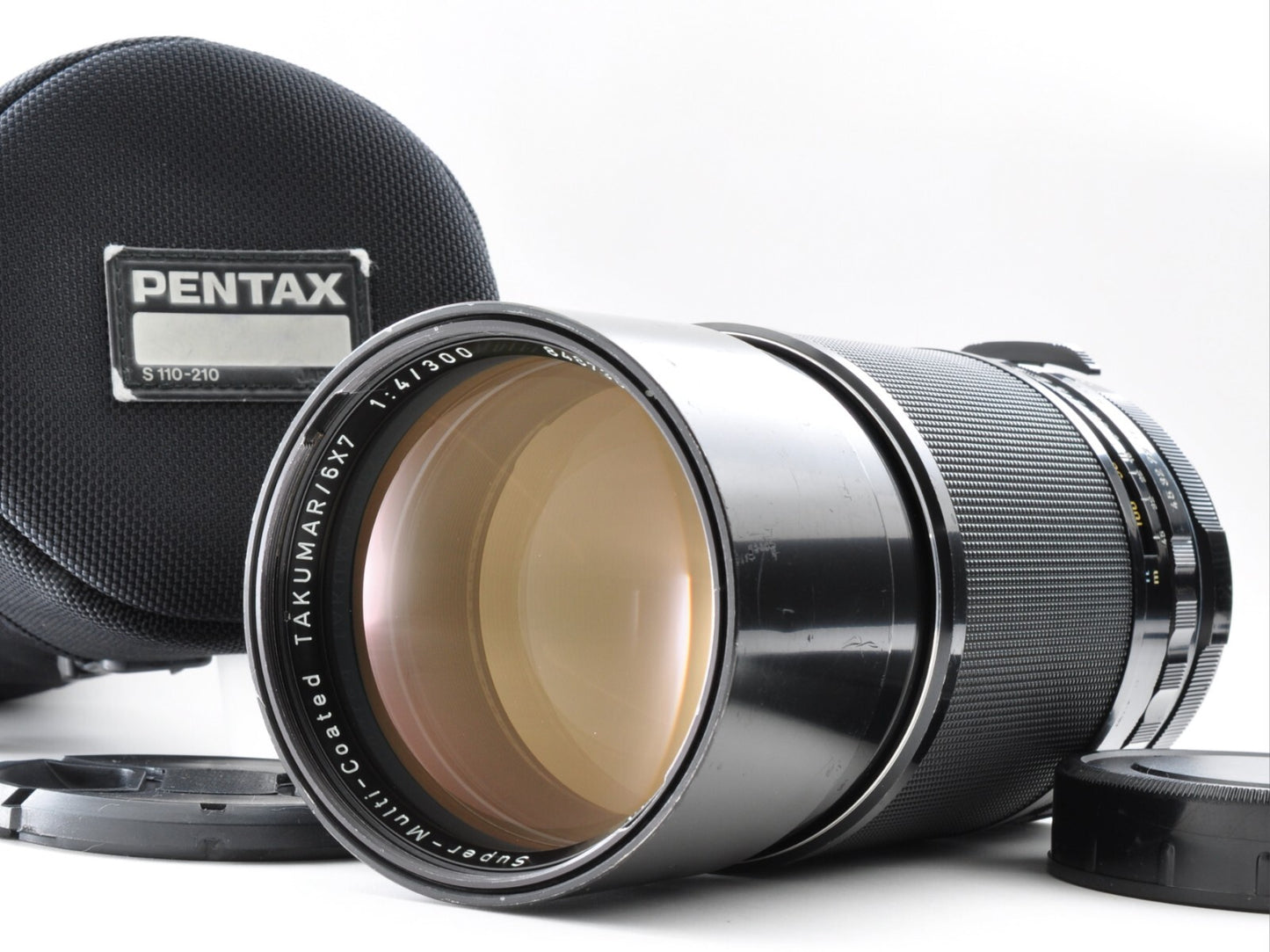 PENTAX SMC TAKUMAR 300mm F/4 Telephoto Lens for 6x7 mount w/Case Near Mint Japan