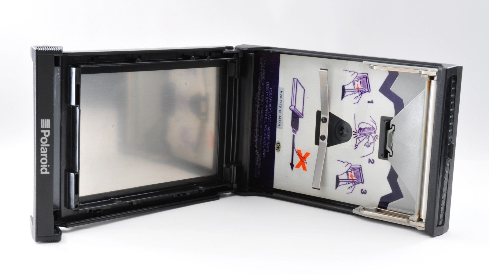 Mamiya Press Universal Polaroid Back Holder Model3 w/Box,Mask,Manual Japan 0274