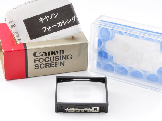 Canon Focusing Screen L Type B for F-1 w/Box,Instructions Near Mint From Japan