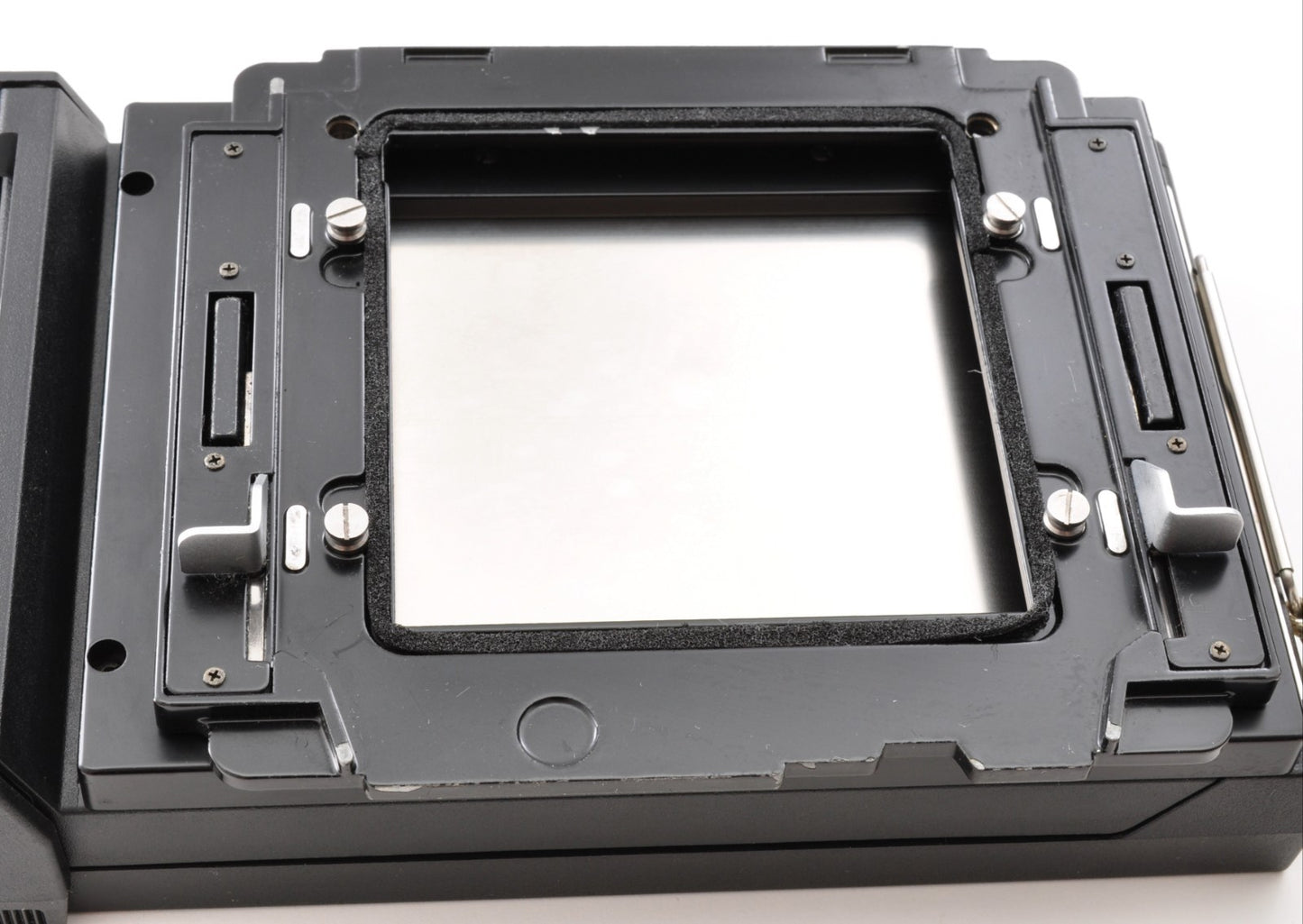 Mamiya Press Universal Polaroid Back Holder Model3 w/Box,Mask,Manual Japan 0274
