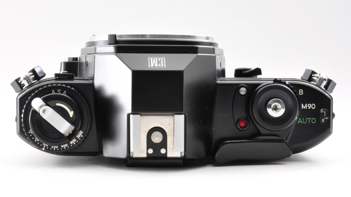 Nikon EM 35mm SLR Film Camera Black Body Zoom NIKKOR Ai 43-86mm F/3.5 From Japan