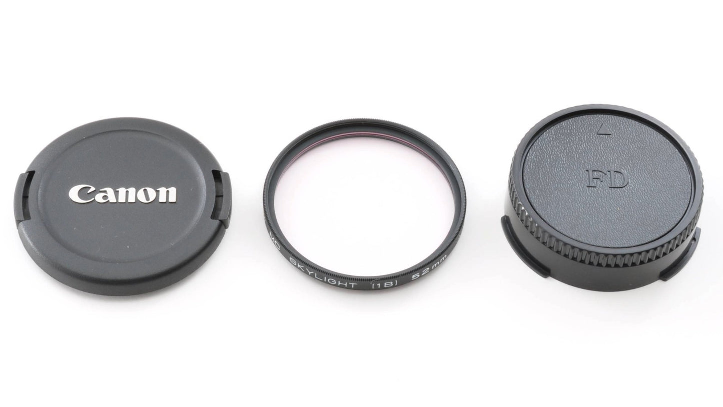 Canon NEW FD 100mm F/2.8 MF NFD Lens w/Filter Near Mint From Japan y0116