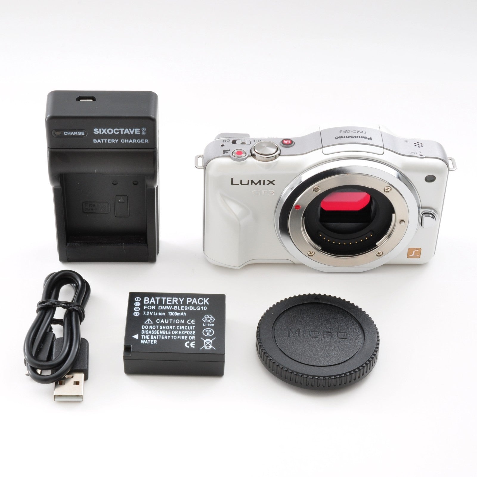 Panasonic LUMIX DMC-GF3 Digital Camera White Body Only Near Mint From Japan 0238