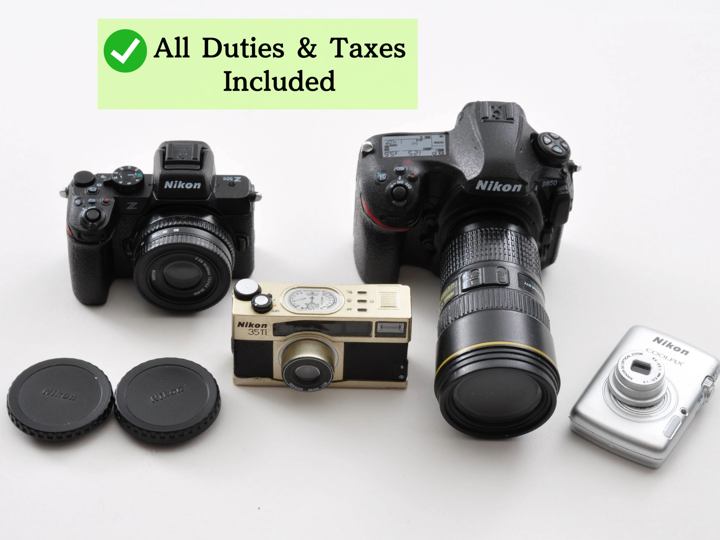 Nikon Miniature Camera Collection 2 - Official Japanese Bandai Gashapon (4 Models / S01 Color Random)