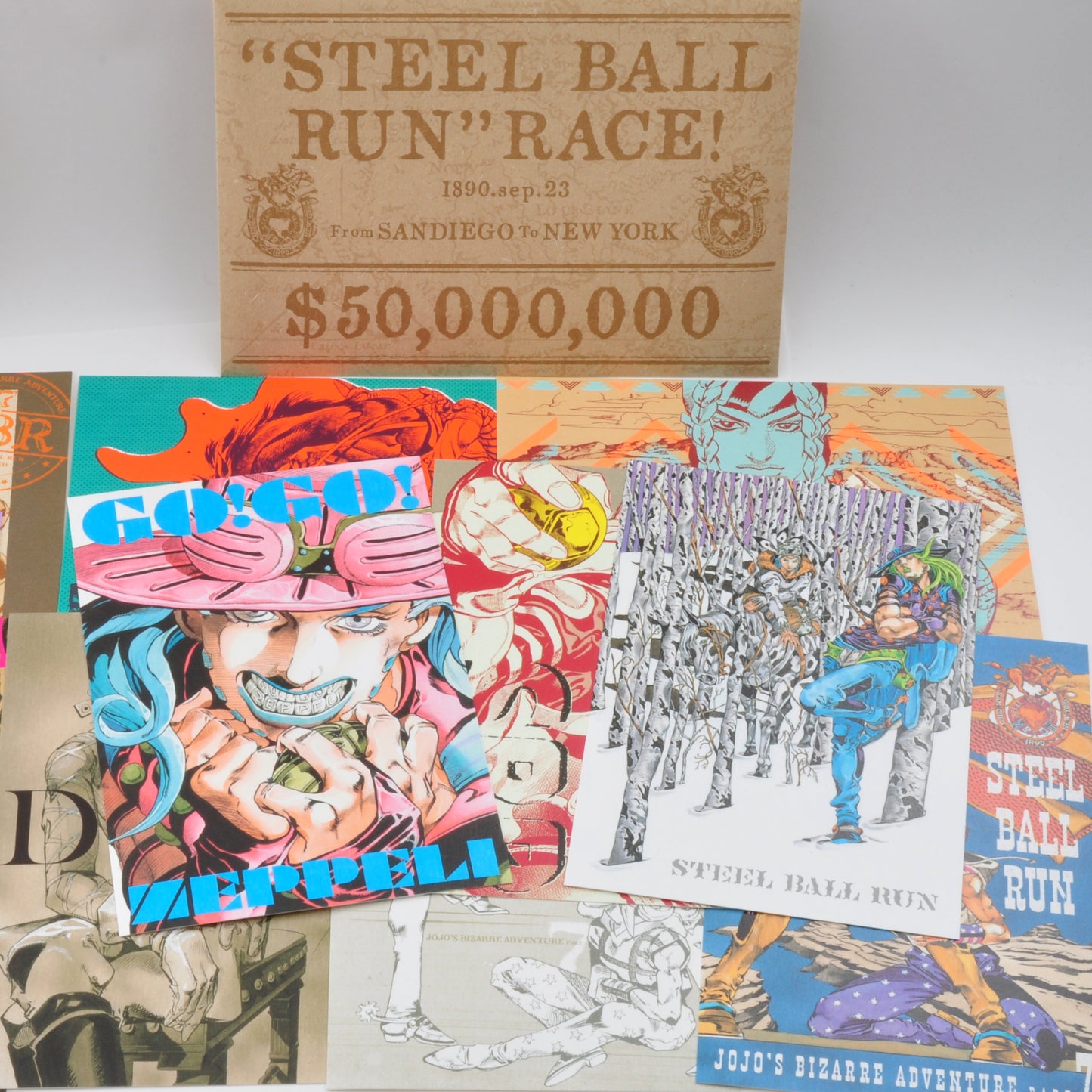 JoJo's Bizarre Adventure: Steel Ball Run – Postcard Set A & B | JoJo Caravan Exclusive
